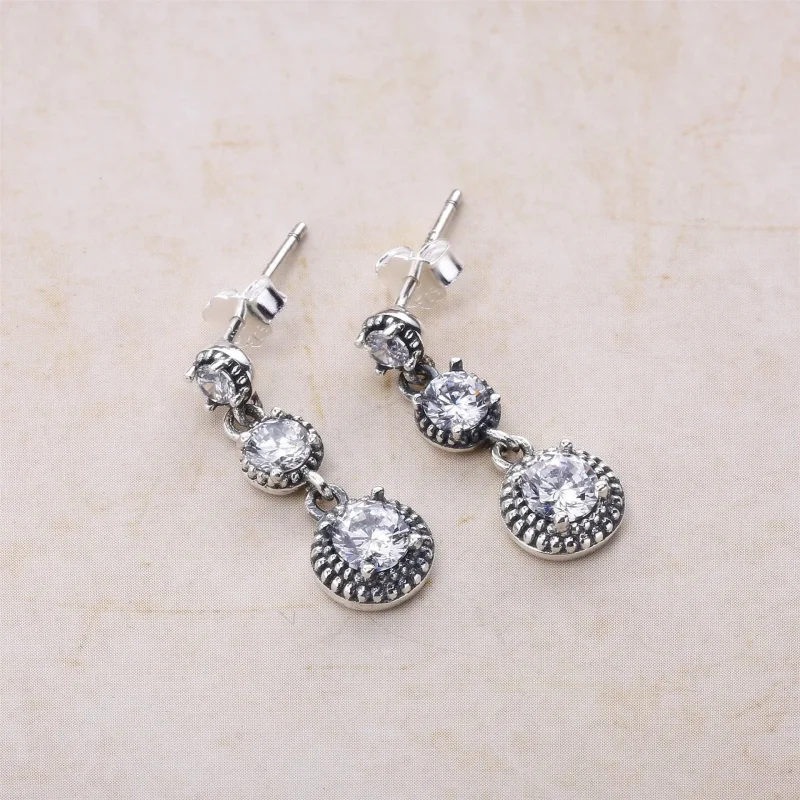 (bilde for) Pandora Silver earrings with clear cubic zirconia - 290742CZ - Vis 2