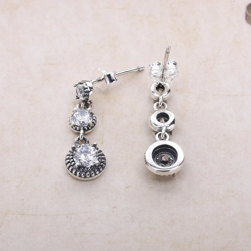 (bilde for) Pandora Silver earrings with clear cubic zirconia - 290742CZ - Vis 3