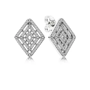 (bilde for) Pandora Silver earrings with clear cubic zirconia - 296208CZ