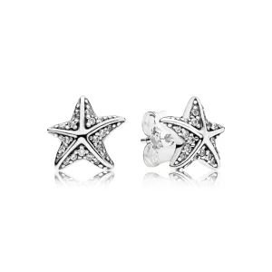 (bilde for) Pandora Sjøstjerneøredobber i sølv med klare cubic zirconia - 290748CZ