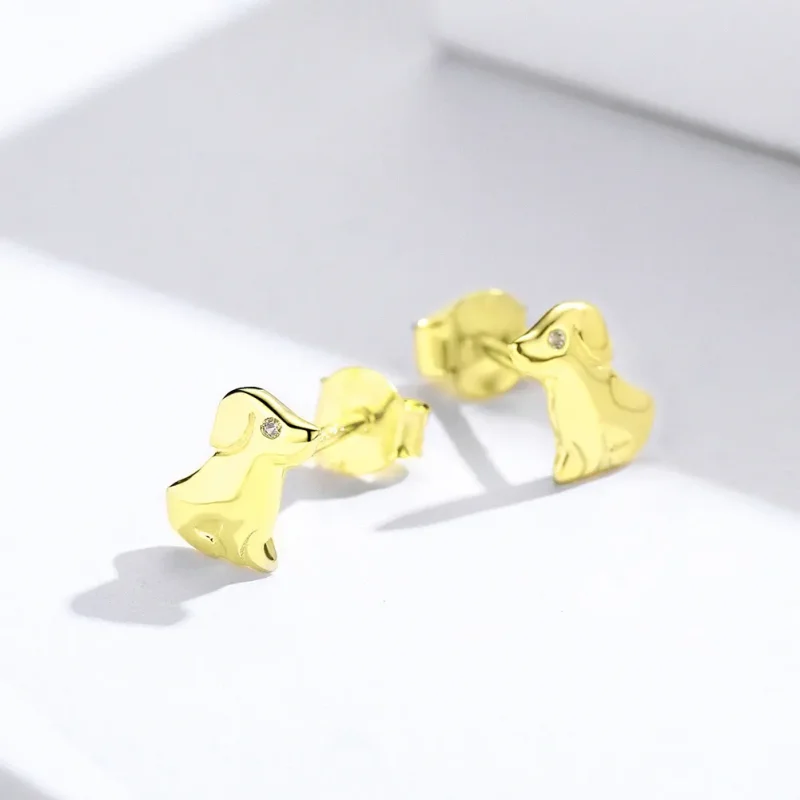 (bilde for) Pandora-stil gullbelagte valpeøreringer - SCE584-C - Vis 2