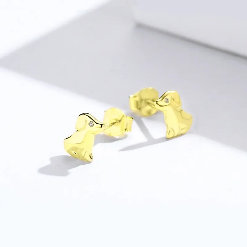 (bilde for) Pandora-stil gullbelagte valpeøreringer - SCE584-C - Vis 4