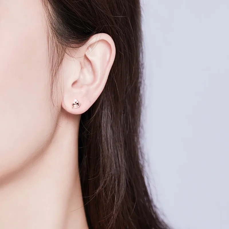 (bilde for) Pandora-stil rosegull ørepynt ettermiddagskaffe - SCE592 - Vis 5