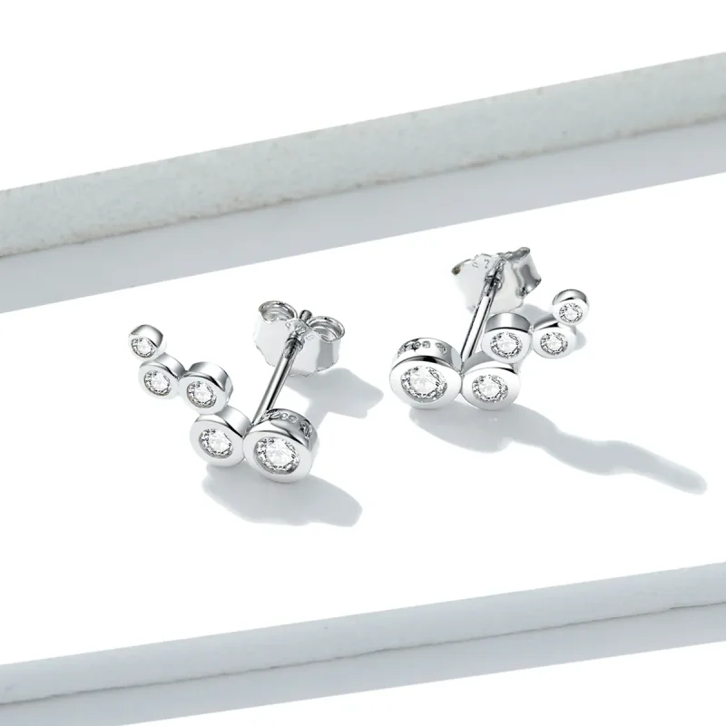 (bilde for) Pandora-stil sølv skinnende eleganse øredobber - BSE235 - Vis 4