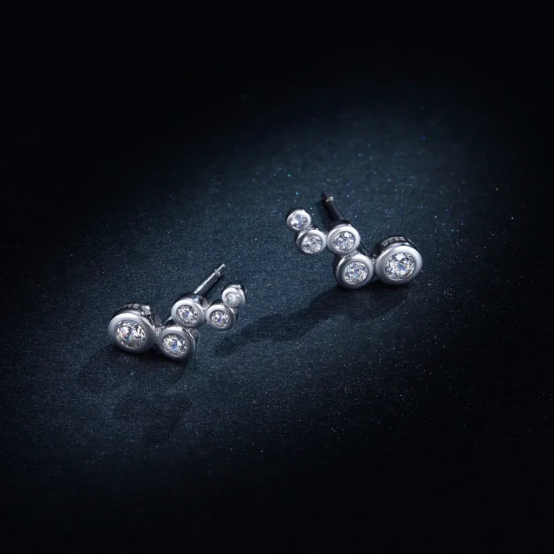 (bilde for) Pandora-stil sølv skinnende eleganse øredobber - BSE235 - Vis 8