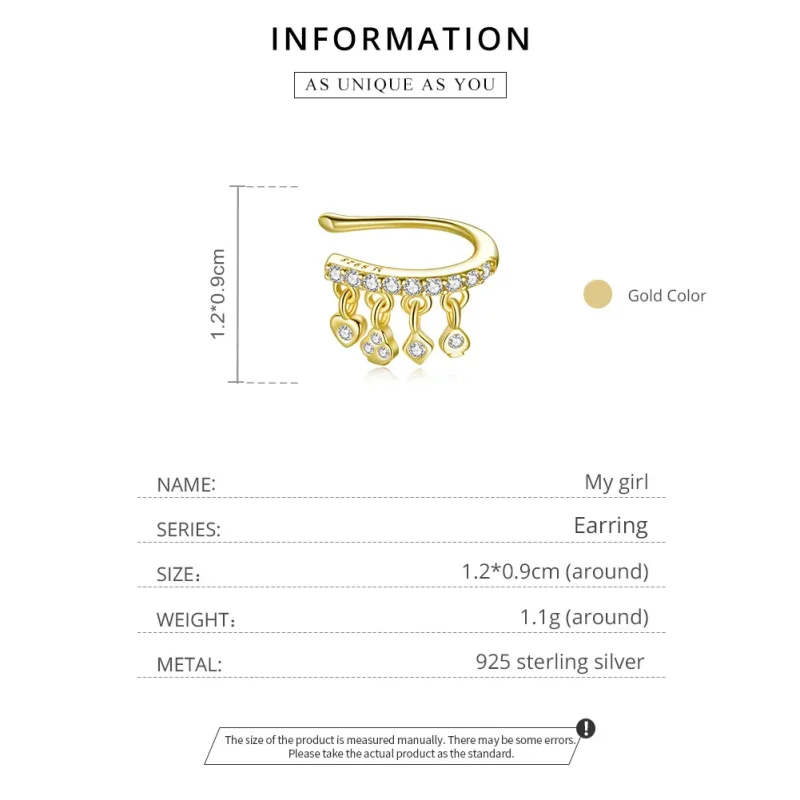 (bilde for) Pandora Style 18 karat gullbelagt My Girl Ear-klips - SCE1075 - Vis 8