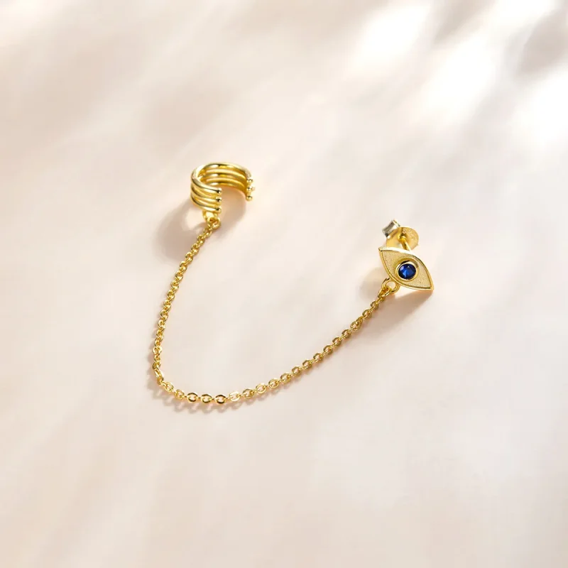 (bilde for) Pandora Style 18 karat gullbelagte Devil's Eye Dangle øredobber - SCE1096 - Vis 2