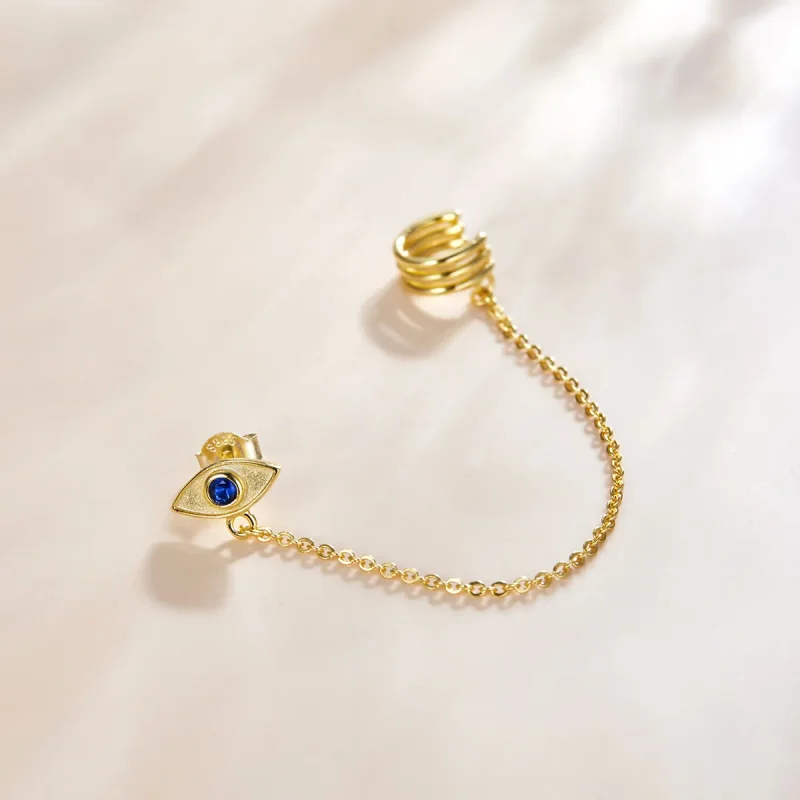 (bilde for) Pandora Style 18 karat gullbelagte Devil's Eye Dangle øredobber - SCE1096 - Vis 4