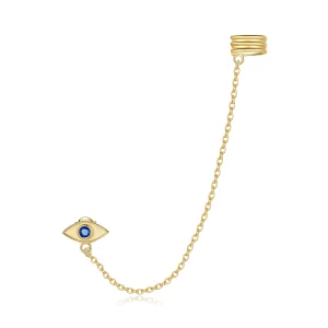 (bilde for) Pandora Style 18 karat gullbelagte Devil's Eye Dangle øredobber - SCE1096