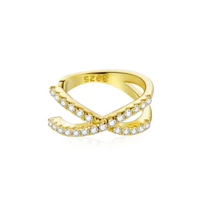 (bilde for) Pandora Style 18 karat gullbelagte korsøreklips - SCE997-B