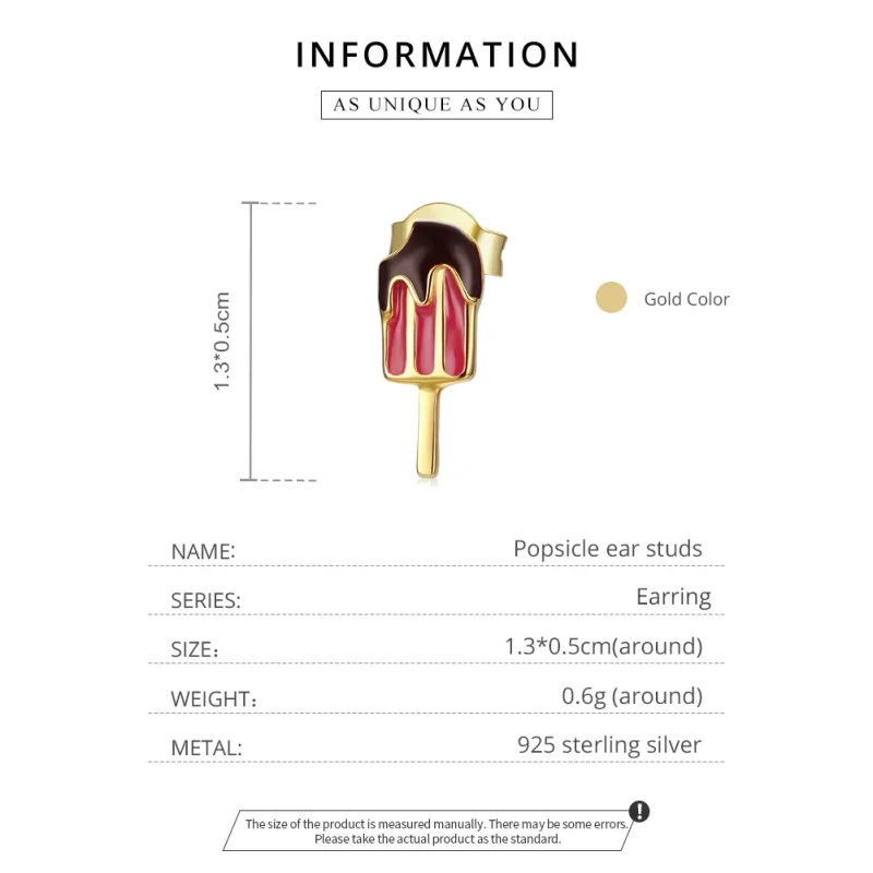 (bilde for) Pandora Style 18 karat gullbelagte popsicle øredobber - SCE1164 - Vis 4