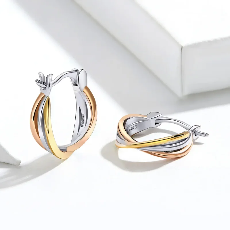 (bilde for) Pandora Style Bicolor øredobber - SCE719 - Vis 2