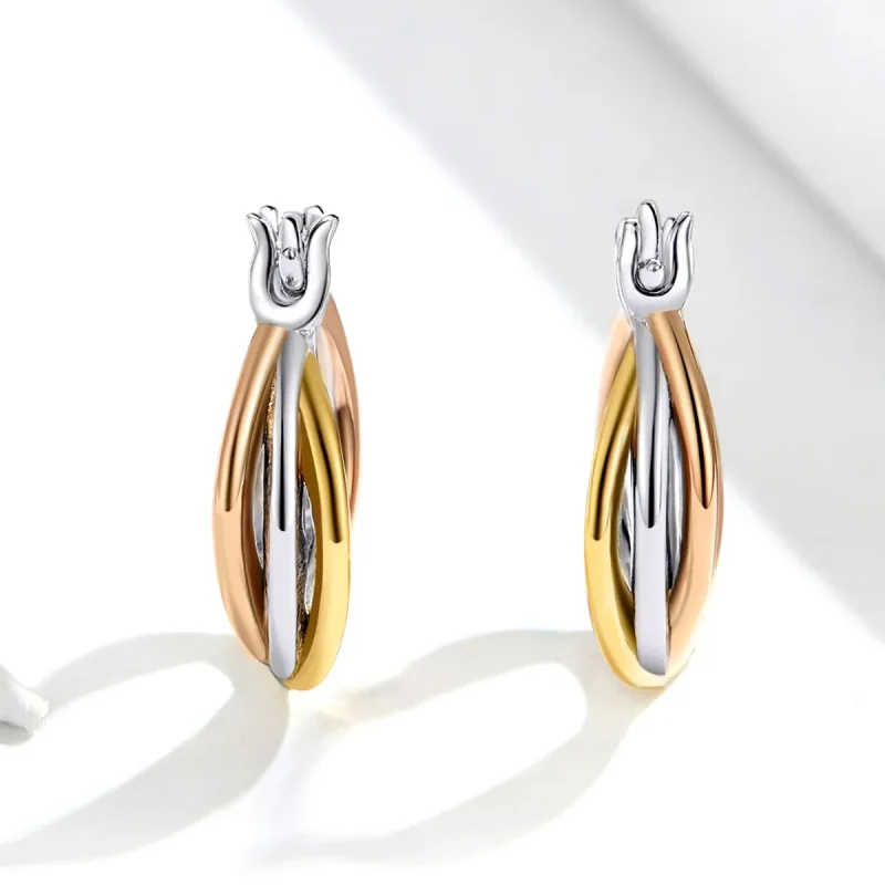 (bilde for) Pandora Style Bicolor øredobber - SCE719 - Vis 4