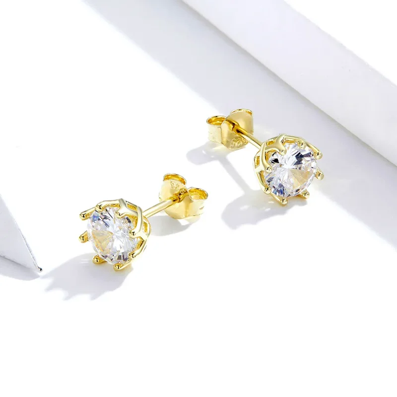 (bilde for) Pandora Style gullbelagte lette øredobber - SCE499-B - Vis 2