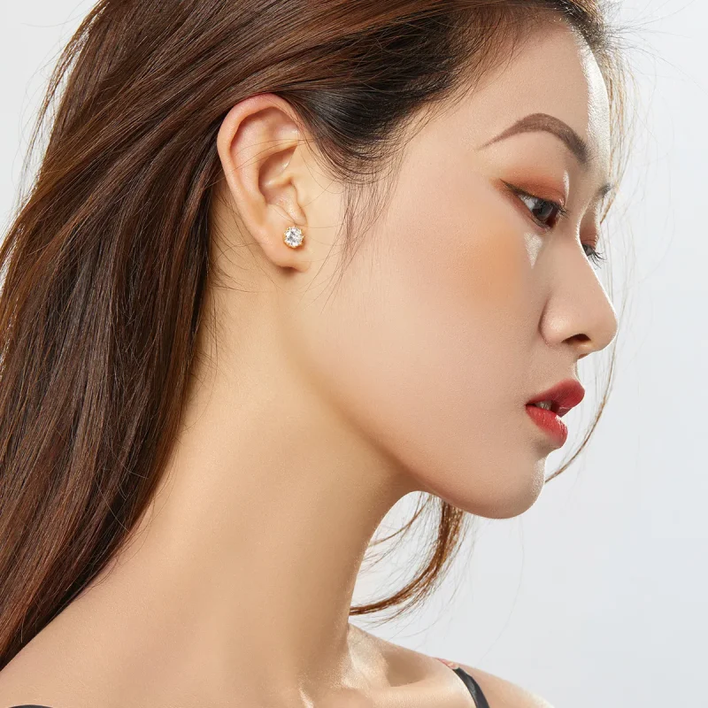 (bilde for) Pandora Style gullbelagte lette øredobber - SCE499-B - Vis 4