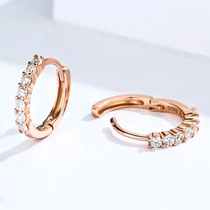 (bilde for) Pandora Style Rose Gold Declaration of Grace Hoop øredobber - SCE351-C - Vis 3