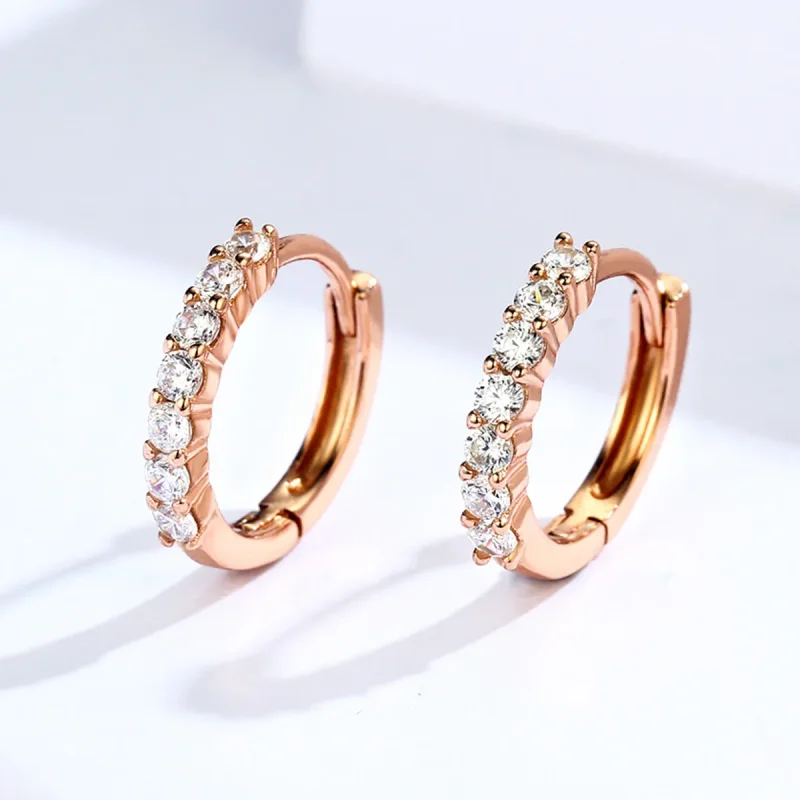 (bilde for) Pandora Style Rose Gold Declaration of Grace Hoop øredobber - SCE351-C - Vis 4