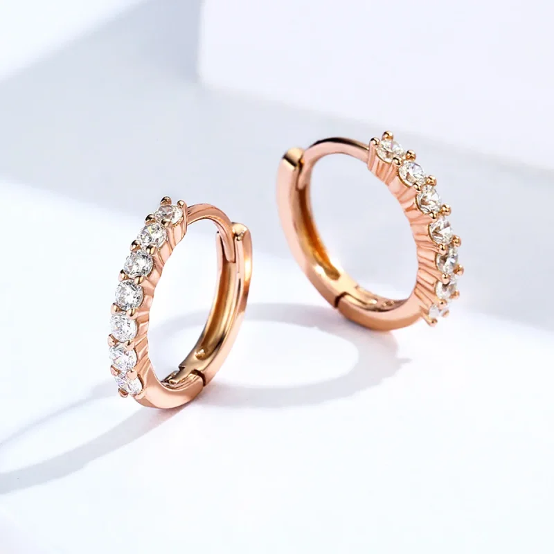 (bilde for) Pandora Style Rose Gold Declaration of Grace Hoop øredobber - SCE351-C - Vis 5