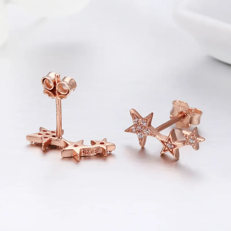 (bilde for) Pandora Style Rose Gold Secrets of Stars ørepynt - SCE291 - Vis 5