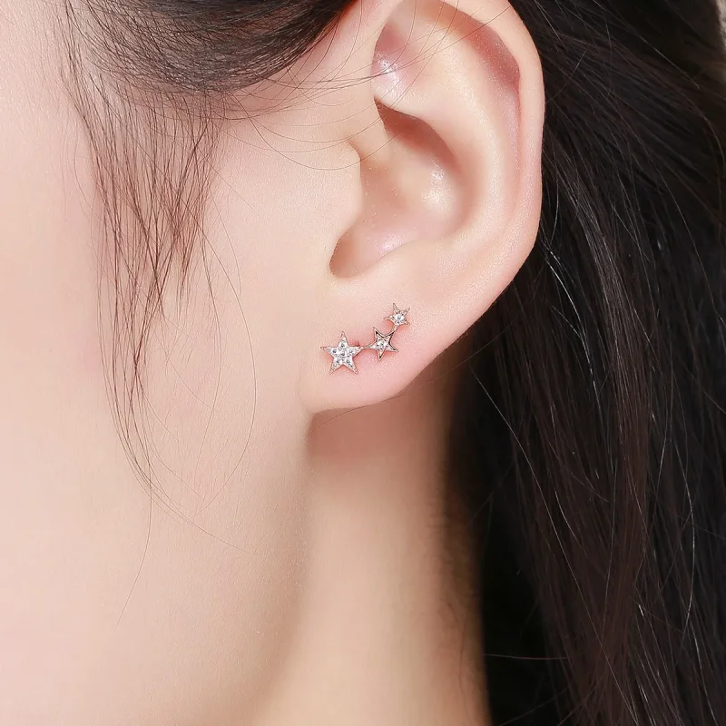 (bilde for) Pandora Style Rose Gold Secrets of Stars ørepynt - SCE291 - Vis 6