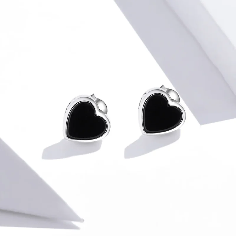 (bilde for) Pandora Style Silver Agate Love Stud øredobber - SCE915 - Vis 2