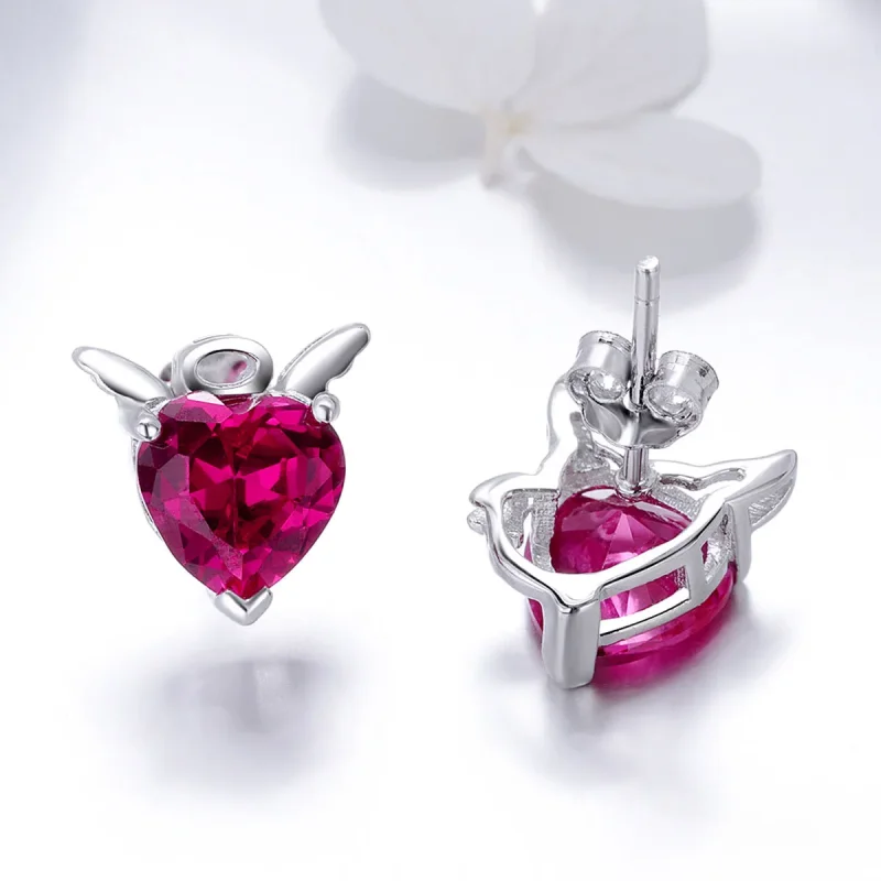 (bilde for) Pandora Style Silver Angel and Devil Stud øredobber - SCE414 - Vis 3