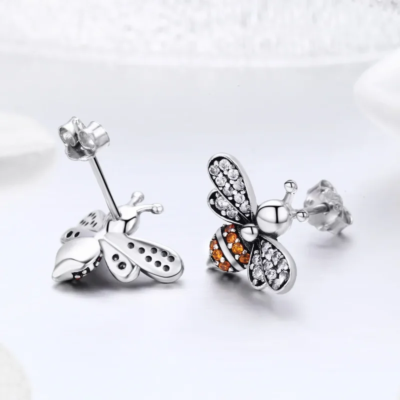 (bilde for) Pandora Style Silver Bee Story Stud øredobber - SCE344 - Vis 5