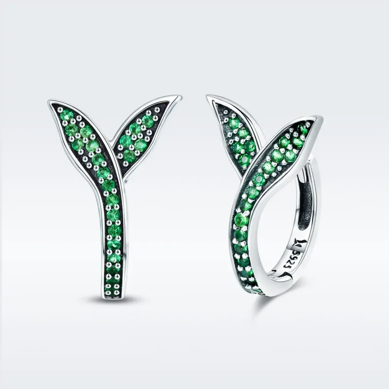 (bilde for) Pandora Style Silver Buds of Spring Hoop øredobber - SCE295 - Vis 3