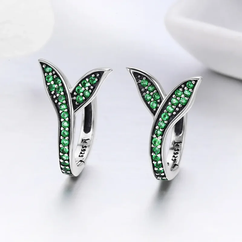 (bilde for) Pandora Style Silver Buds of Spring Hoop øredobber - SCE295 - Vis 4
