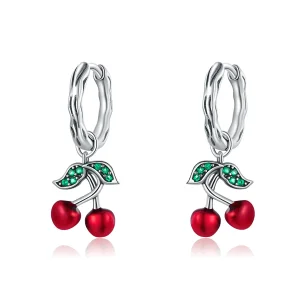 (bilde for) Pandora Style Silver Cherry Dangle øredobber - SCE905