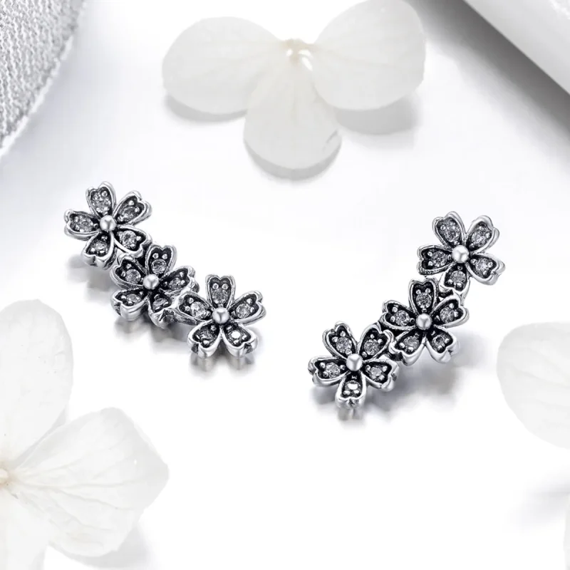 (bilde for) Pandora Style Silver Contracted Daisy Stud øredobber - SCE419 - Vis 2
