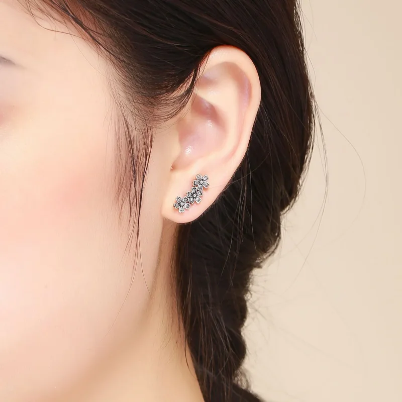 (bilde for) Pandora Style Silver Contracted Daisy Stud øredobber - SCE419 - Vis 6