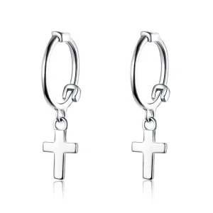 (bilde for) Pandora Style Silver Cross Hengende øredobber - SCE547