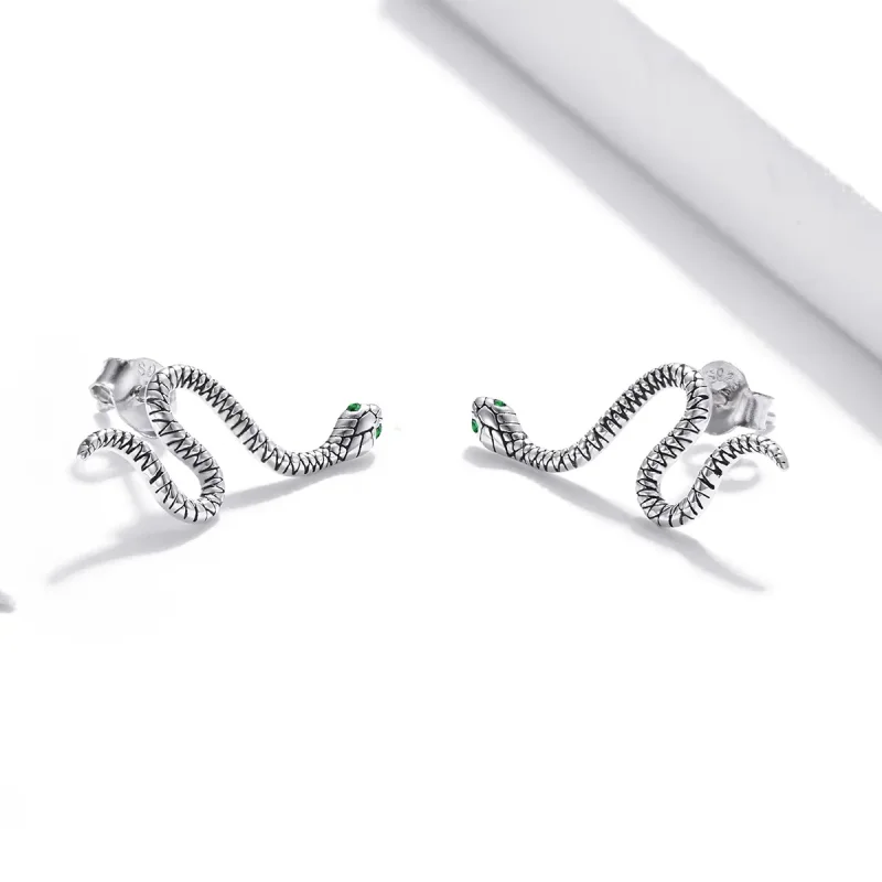 (bilde for) Pandora Style Silver Dance of The Snake ørepynt - SCE1111 - Vis 3