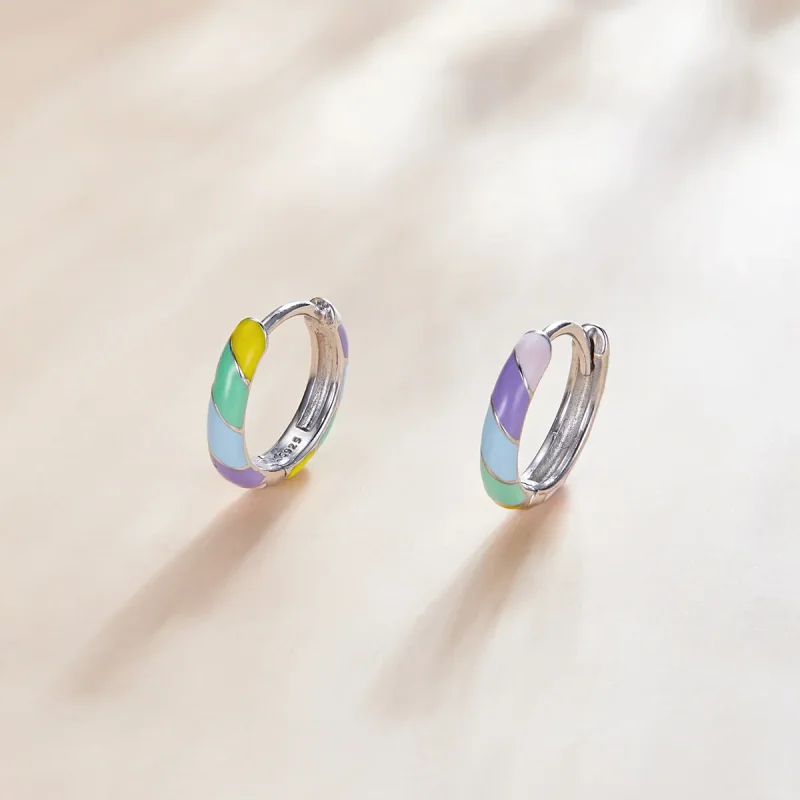(bilde for) Pandora Style Silver Dazzle Hoop øredobber - SCE1085 - Vis 4