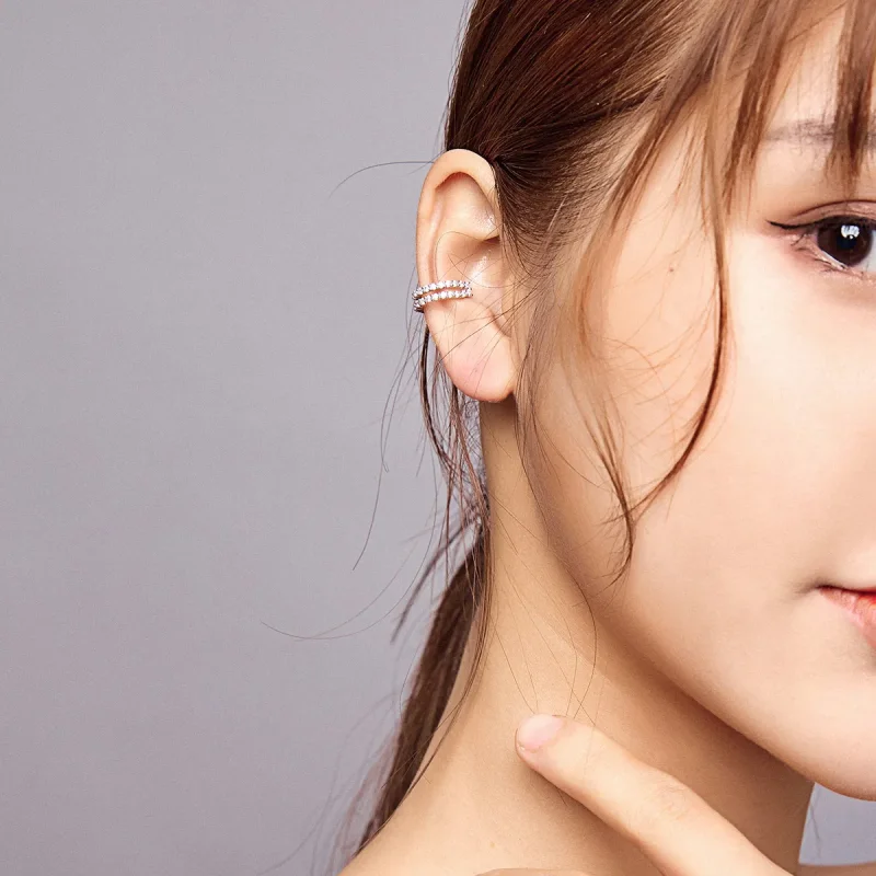(bilde for) Pandora Style Silver Dazzling Ear clip - SCE904 - Vis 6