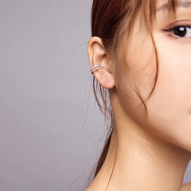 (bilde for) Pandora Style Silver Dazzling Ear clip - SCE904 - Vis 7