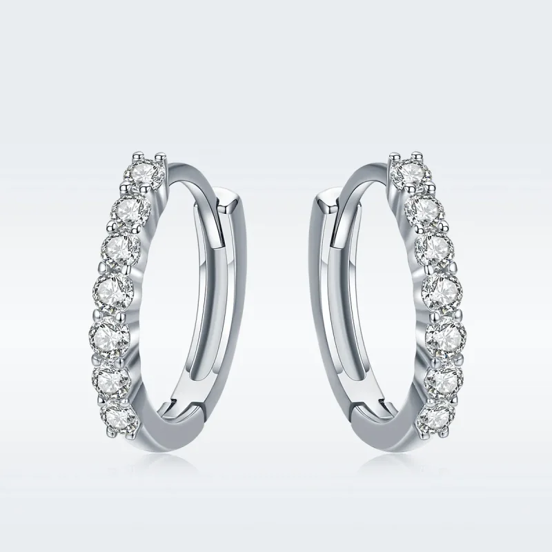 (bilde for) Pandora Style Silver Declaration of Grace Hoop øredobber - SCE351-1H - Vis 2