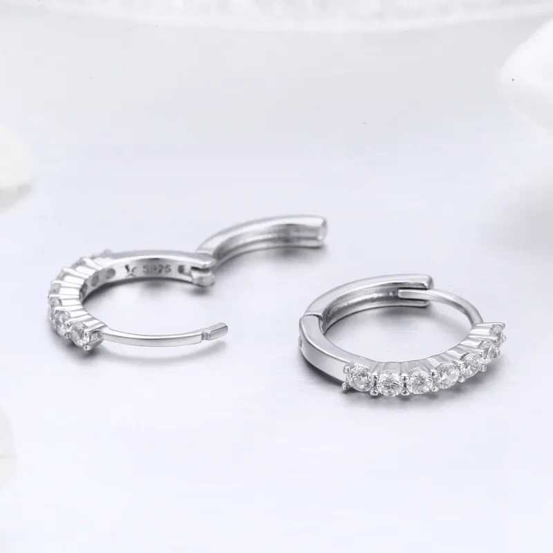 (bilde for) Pandora Style Silver Declaration of Grace Hoop øredobber - SCE351-1H - Vis 4