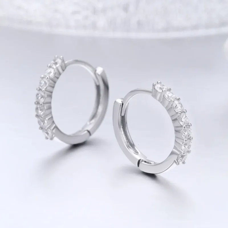 (bilde for) Pandora Style Silver Declaration of Grace Hoop øredobber - SCE351-1H - Vis 5