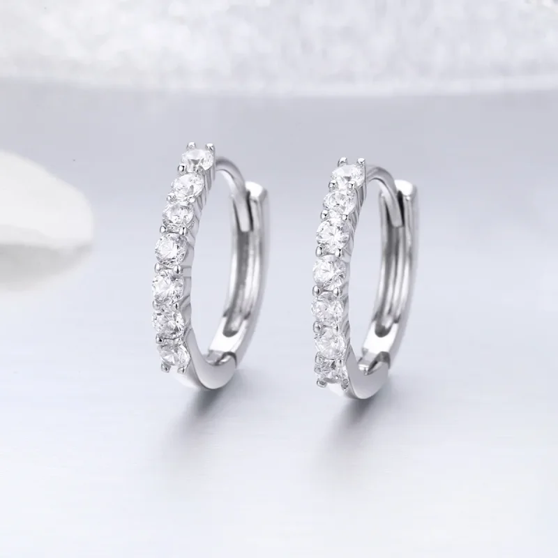 (bilde for) Pandora Style Silver Declaration of Grace Hoop øredobber - SCE351-1H - Vis 6
