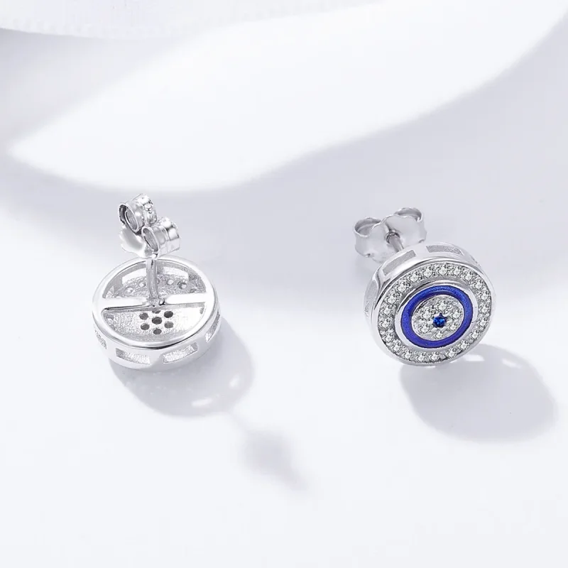 (bilde for) Pandora Style Silver Devil's Eye Stud øredobber - SCE148 - Vis 5