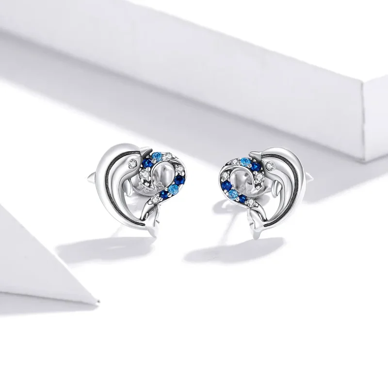 (bilde for) Pandora Style Silver Dolphin Alves Stud øredobber - SCE930 - Vis 2