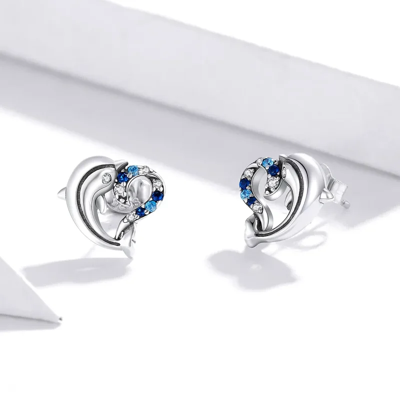 (bilde for) Pandora Style Silver Dolphin Alves Stud øredobber - SCE930 - Vis 3