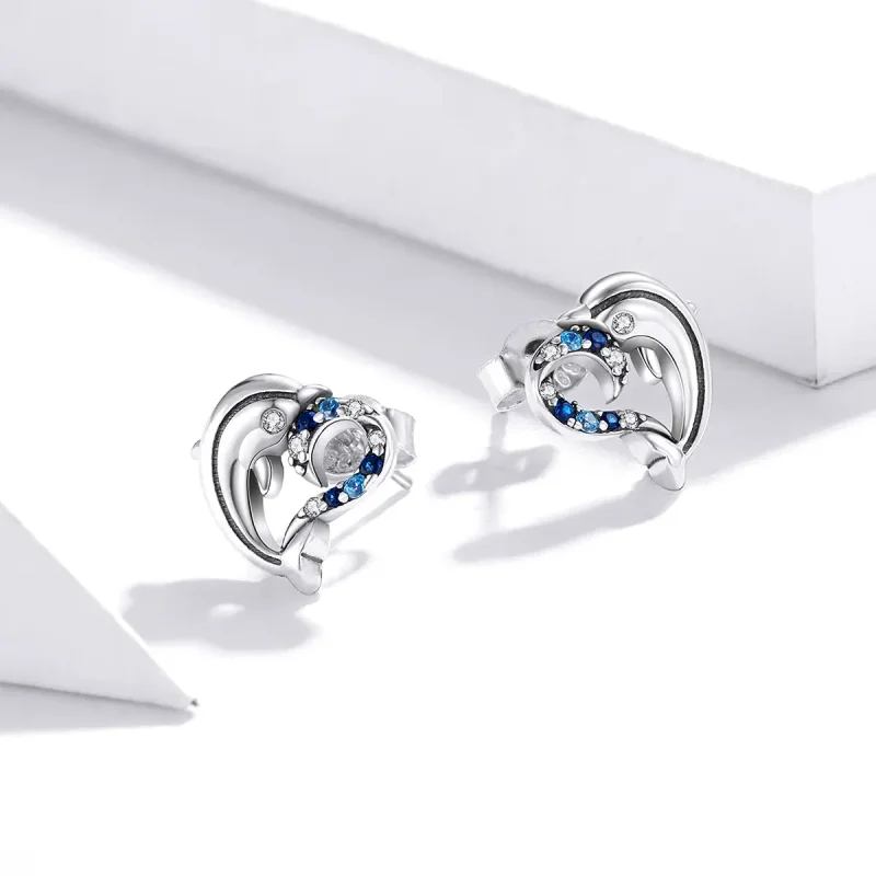 (bilde for) Pandora Style Silver Dolphin Alves Stud øredobber - SCE930 - Vis 4