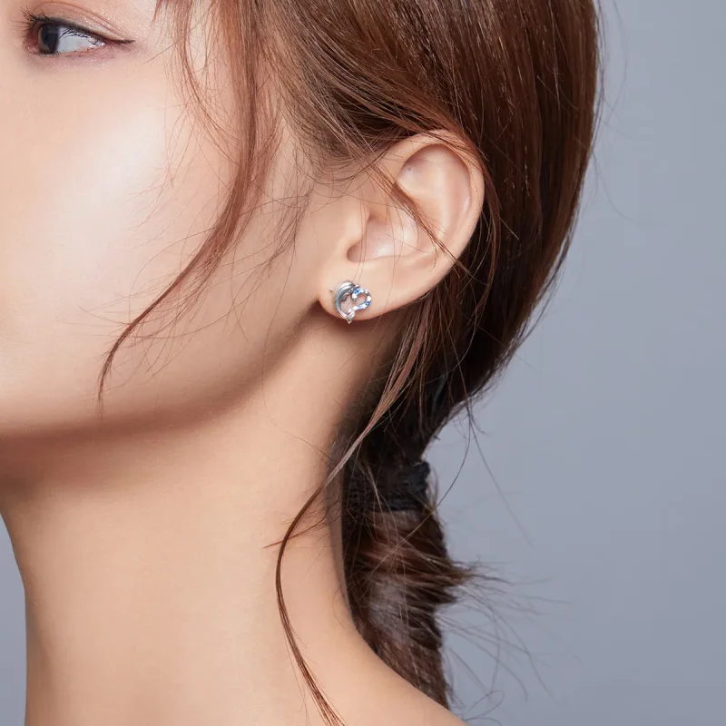 (bilde for) Pandora Style Silver Dolphin Alves Stud øredobber - SCE930 - Vis 5