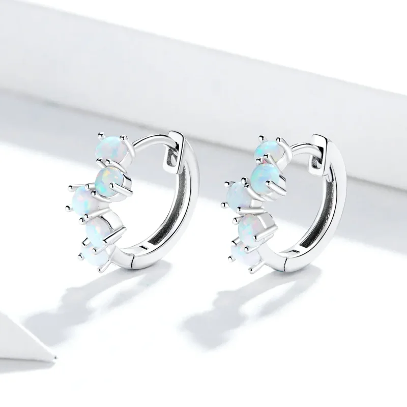 (bilde for) Pandora Style Silver Dream Bubbles Hoop øredobber - SCE941 - Vis 3