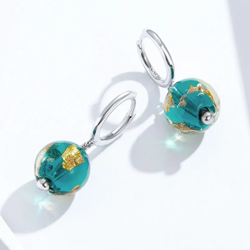 (bilde for) Pandora Style Silver Dream Glass Dingle øredobber - SCE817 - Vis 3
