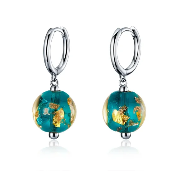(bilde for) Pandora Style Silver Dream Glass Dingle øredobber - SCE817
