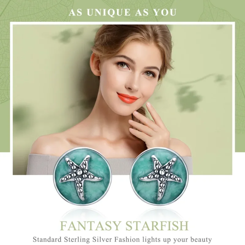 (bilde for) Pandora Style Silver Fantasy Starfish Stud øredobber - SCE205 - Vis 2
